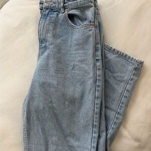Zara Light Blue Straight Leg Jeans